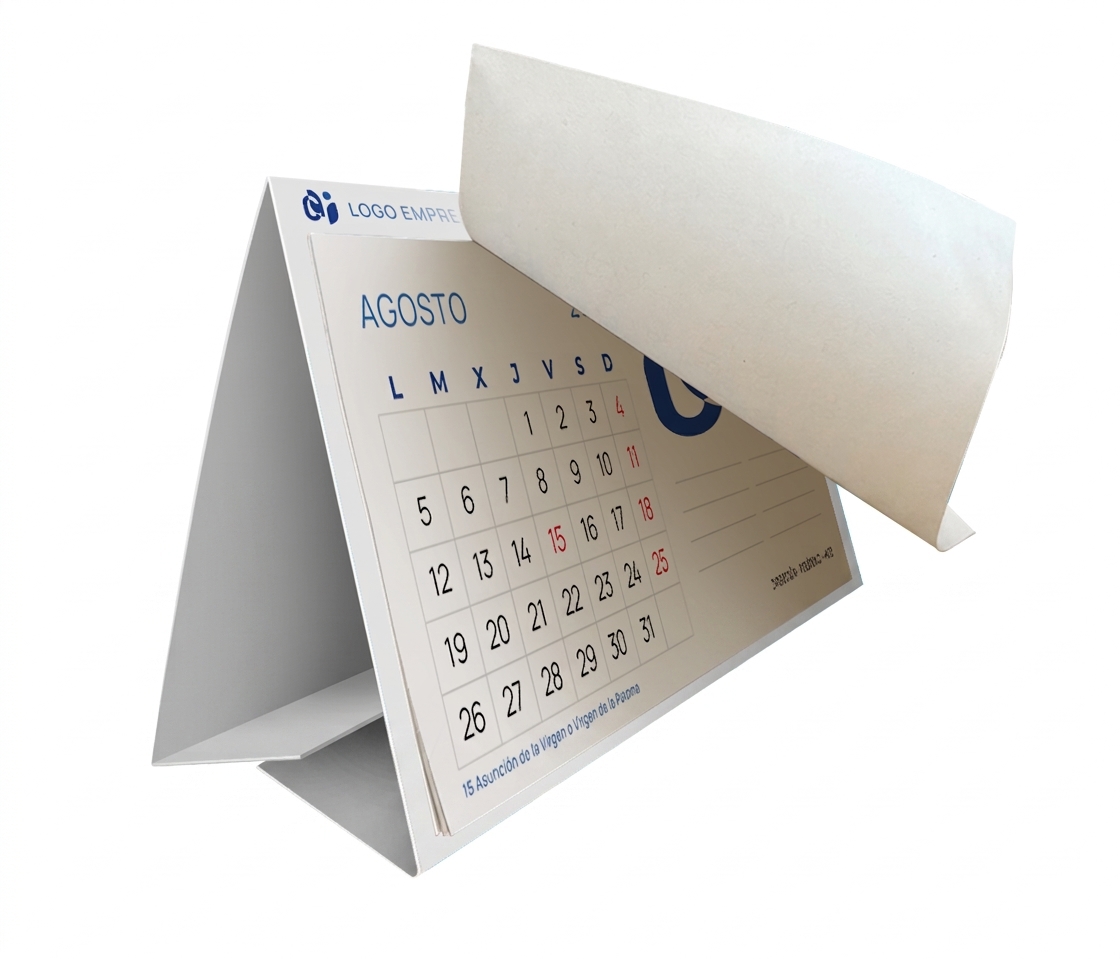 Calendario de mesa BLOCK 2027 personalizado