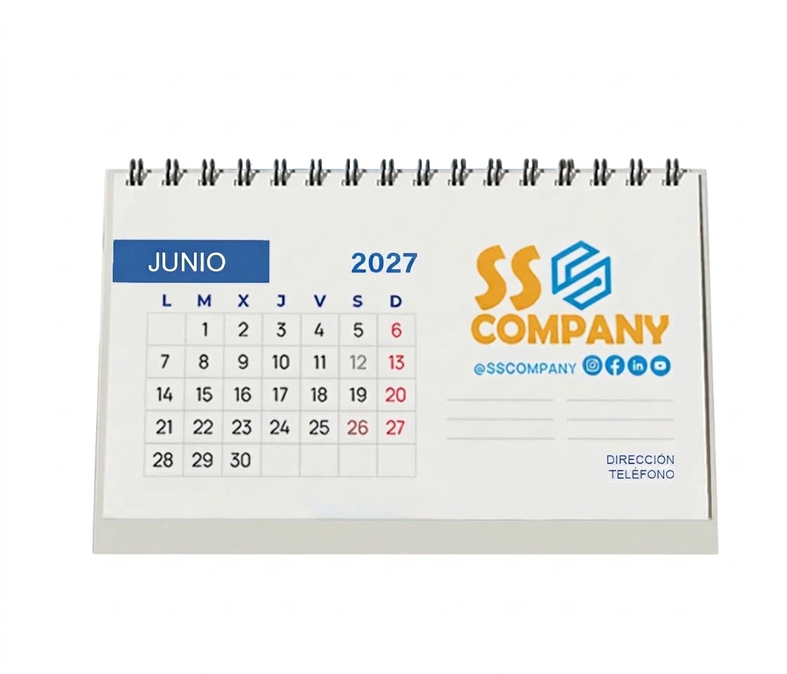 Calendario de mesa WIRE-O 2027 personalizado